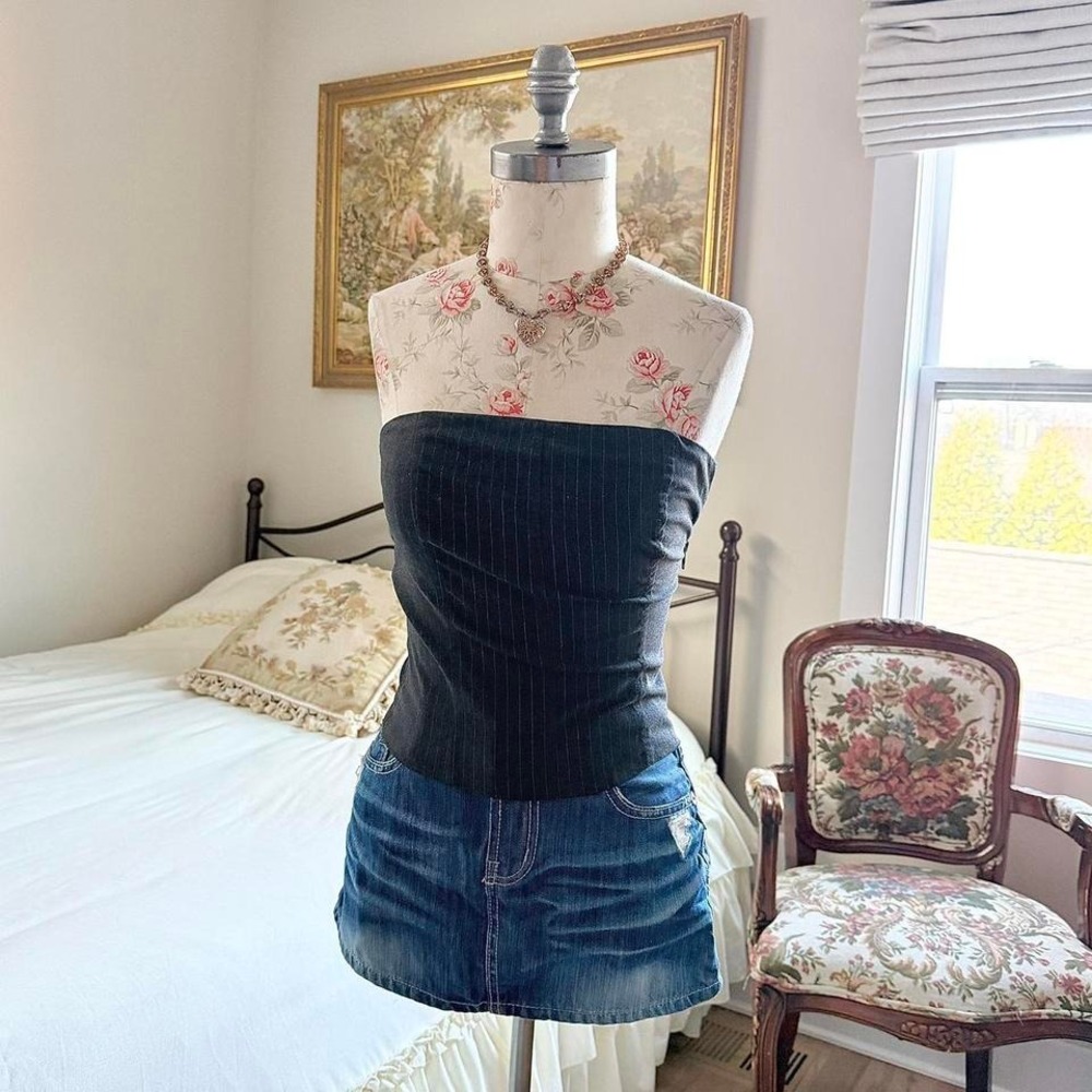 Rampage pinstripe tube top‎ size small